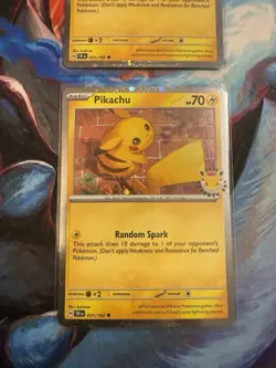 Pikachu 2026 Pokemon Day Collection Promo Card NM With Swirls!! Lot of 2 - Image 2