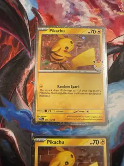 Pikachu 2026 Pokemon Day Collection Promo Card NM With Swirls!! Lot of 2 - Image 3