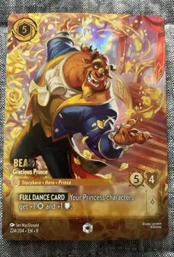 Disney Lorcana Beast Gracious Prince Enchanted Card 224/204 - Image 1
