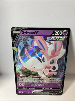 Sylveon V - 074/203 - Pokemon Evolving Skies Sword & Shield Ultra Rare Card NM - Image 1