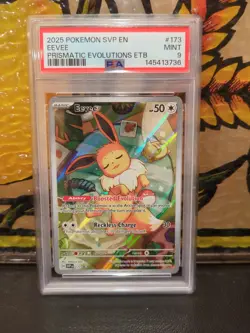 Eevee SVP 173 Prismatic Evolutions Black Star Promo POKEMON CARD - PSA 9 - Image 1