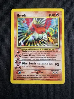 Ho-Oh 7/64 Holo Neo Revelation Pokemon Card MP/HP - Image 1