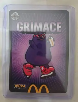 Mcdonalds Trading Cards 2026 GRIMACE 09/24 Unredeemed code - New - Free Drink - Image 1