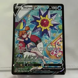 Pokemon Starmie V Full Art Ultra Rare Holo TG13/TG30 190 HP Astral Radiance Card - Image 1