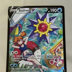 Pokemon Starmie V Full Art Ultra Rare Holo TG13/TG30 190 HP Astral Radiance Card - Image 3