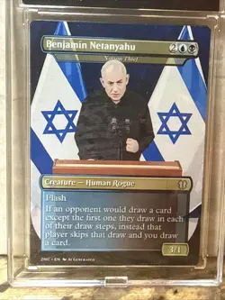 Benjamin Netanyahu, designed in the style of a Magic: The Gathering (MTG) card - Image 2