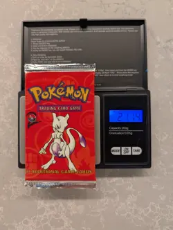Base Set 2 Mewtwo Pokemon Trading Card TCG WOTC Booster Pack Sealed Heavy 21.14g - Image 1