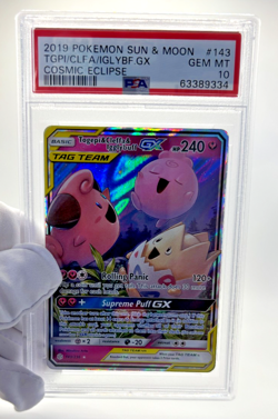 Pokemon Cards - PSA 10 Togepi & Cleffa & Igglybuff GX 143/236 - Cosmic Eclipse - Image 3