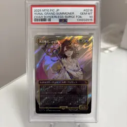 Yuna, Grand Summoner Borderless Surge Foil Final Fantasy Japanese Graded PSA 10 - Image 1