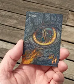 MtG Sol Ring Full Magic Altered Hand Painted Art Original Alter - Image 1