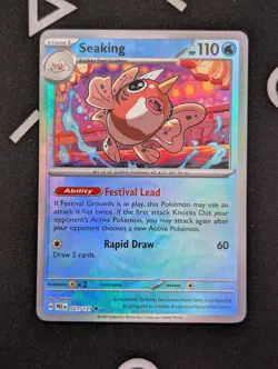 Seaking Pokeball Reverse Holo 021/131 Prismatic Evolutions Pokemon Card NM - Image 1