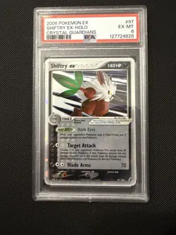 2006 Pokemon Crystal Guardians Shiftry EX Holo 97/100 PSA 6 - Image 1