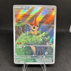 Pokemon TCG Victini SVP 208 Full Art Illustration Black Star Promo Rare Holo - Image 1