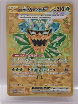 New Pokemon TCG Twilight Masquerade Teal Mask Ogerpon EX Hyper Rare Hologram car - Image 1