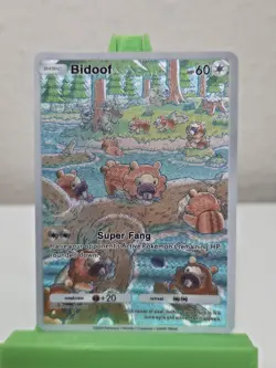 Bidoof Pokemon Pocket TCG 'CUSTOM' Full Art Shiny Textured Fan Made Secret - Image 1