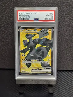 PSA 10 Zekrom ex #158 BLK EN BLACK BOLT ULTRA RARE Pokemon TCG GEM MINT - Image 1