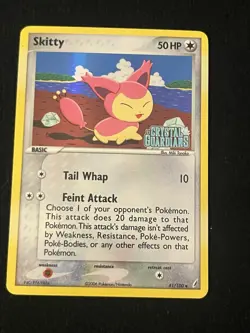 Pokemon Skitty EX Crystal Guardians 41/100 Holo Stamped - Image 1