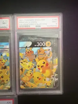 Pikachu V Union Holo 3/4 Set PSA 9 Pokemon Lot Of 3 English Mint - Image 3