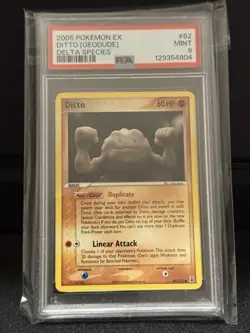 2005 POKEMON EX DELTA SPECIES #62 DITTO [GEODUDE] PSA 9 - Image 1