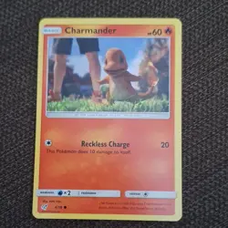 Pokemon TCG Charmander 4/18 Detective Pikachu Basic 60HP Common Holo - Image 1