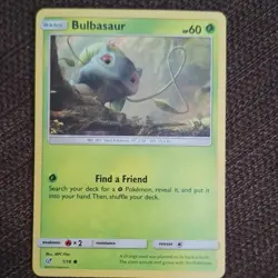 Pokemon TCG Bulbasaur 1/18 Detective Pikachu Basic 60HP Common Promo Holo - Image 1