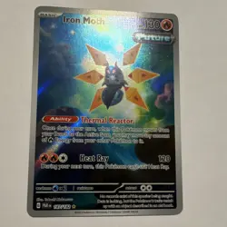 Pokemon Iron Moth 187/182 SV04 Paradox Rift Illustration Rare Holo 130 HP - Image 1