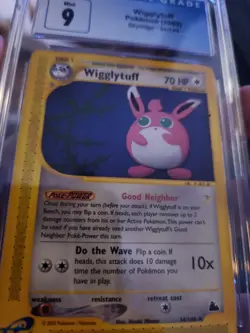 Wigglytuff - 34/144 - CGC 9 Mint - Rare (eReader) Pokemon Skyridge PSA - Image 3