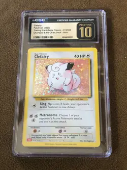 2023 Pokemon Clefairy #013/034 Pristine 10 CGC English Charizard & Ho-Oh ex Holo - Image 1