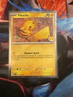 2026 Pokemon Day 30th Anniversary Pikachu 051 BIG SWIRL Stamped Promo NM - Image 1