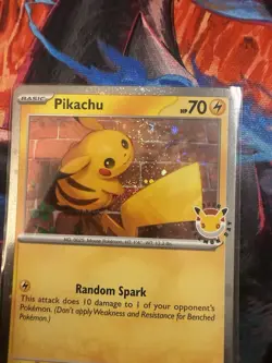 2026 Pokemon Day 30th Anniversary Pikachu 051 BIG SWIRL Stamped Promo NM - Image 3