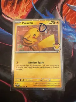 2026 Pokemon Day 30th Anniversary Pikachu 051 BIG SWIRL Stamped Promo NM - Image 4