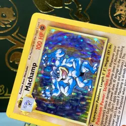 Pokemon TCG Machamp Holo Rare 1st Edition Base Set 8/102 LP - Image 3