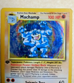 Pokemon: Machamp 1st Edition 8/102 Holo Rare. PL - Image 3