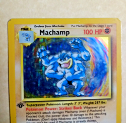 Pokemon: Machamp 1st Edition 8/102 Holo Rare. PL - Image 4