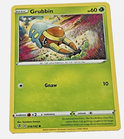 Pokemon - Grubbin - 016/192 - Common - Rebel Clash - NM/M - New - Image 1