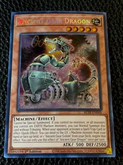 Ancient Gear Dragon BLTR-EN048 Yugioh 1st Edition (New) Secret Rare - Image 1