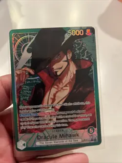 One Piece TCG OP14-020 Dracule Mihawk Leader Alt Art AA Card Game CCG English - Image 1