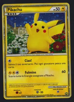 Pokemon TCG Pikachu World Collection 2010 Italian Holo Promo Card Hello - Image 1