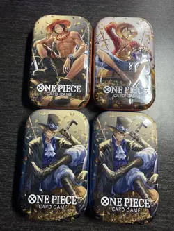 Factory SEALED - One Piece Tin Set Vol.2 - 4 Tins OP13- - Image 1