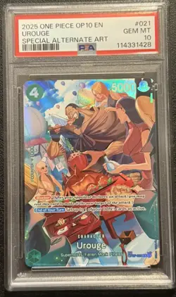 Urouge (SP) PSA 10 Alt Art OP07-021 - One Piece OP10 Royal Blood 2025 English - Image 1