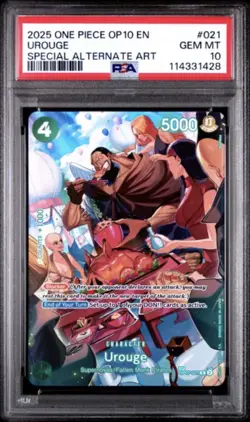 Urouge (SP) PSA 10 Alt Art OP07-021 - One Piece OP10 Royal Blood 2025 English - Image 2