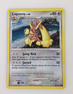 Holographic Lopunny Pokemon Card 9/17 POP Series 9 2009 TGC Buneary Harada - Image 1