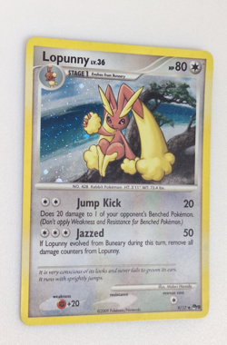 Holographic Lopunny Pokemon Card 9/17 POP Series 9 2009 TGC Buneary Harada - Image 3