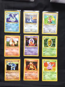 Pokemon Cards: Shadowless Base Set 59 Card Non-Holo Lot - Image 1