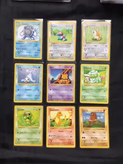 Pokemon Cards: Shadowless Base Set 59 Card Non-Holo Lot - Image 3