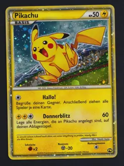 Pokemon TCG Pikachu World Collection 2010 German Holo Promo Card Hello - Image 1