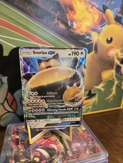 Snorlax GX SM05 Sun & Moon Black Star Promo Holo Pokemon Card LP - Image 1