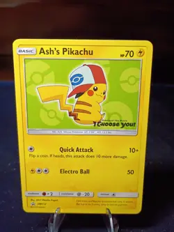Ash's Pikachu SM112 Black Star Promo Regular NM Movie Exclusive Pokemon Card - Image 1