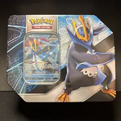 Pokemon TCG V Strikers EMPOLEON V Tin 5 Booster Card Packs Factory Sealed NEW 820650809552 - Image 1
