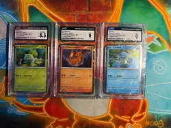 Pokemon TCG S&V 151 Poster Collection Box CGC Graded 3-Card Set - Cosmos Holo - Image 3